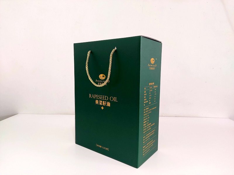菜籽油包装盒定做实物图一 菜籽油包装盒定做