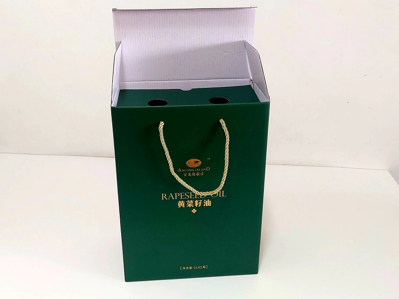 黄菜籽油礼品盒定做实物图二 菜籽油礼品盒定做